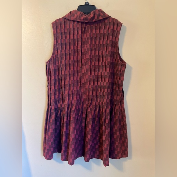 Cupcake International Tunic Women’s Sz M Pink Pintuck Button Up Art-to-wear Top - Picture 2 of 11